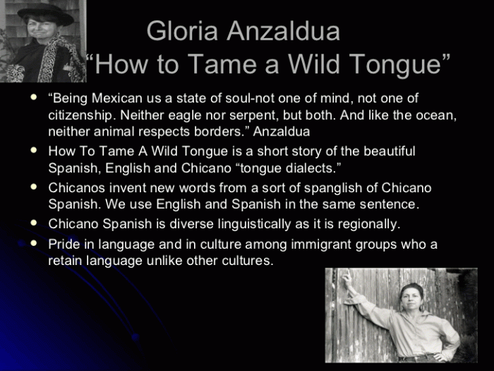 How to tame a wild tongue quotes