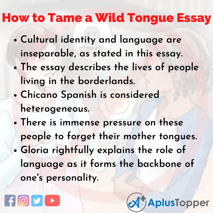 Tongue tame wild summary