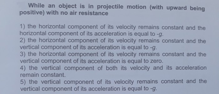 Resistance air velocity terminal projectiles physics